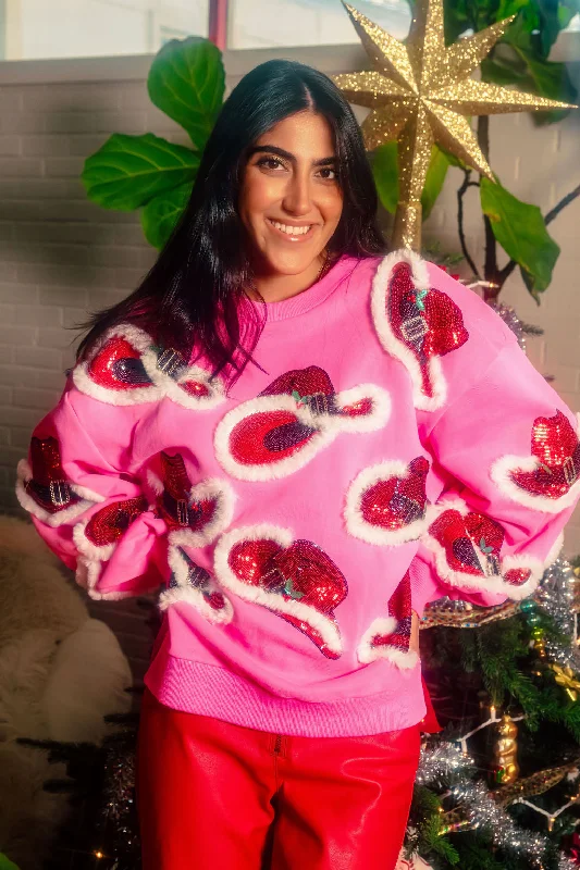 Hot Pink Christmas Cowboy Hat SweatshirtExclusive Deals Just for You!