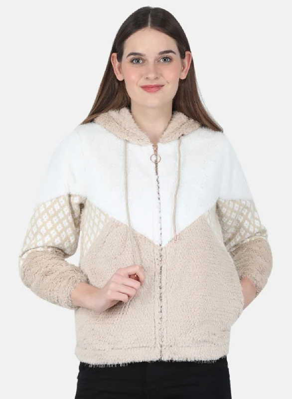 Women Beige Printed SweatshirtLimited Deals, Unlimited Savings!