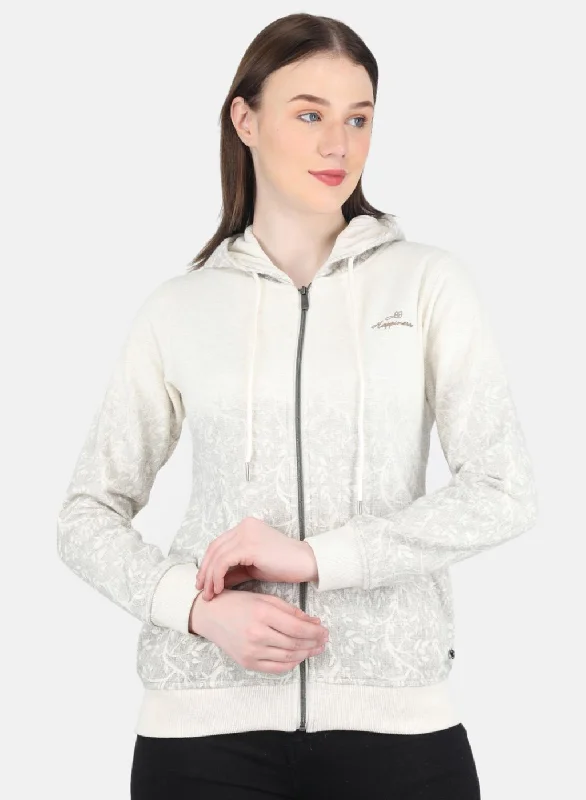 Women Beige Printed SweatshirtThe Best Sale of the Year!