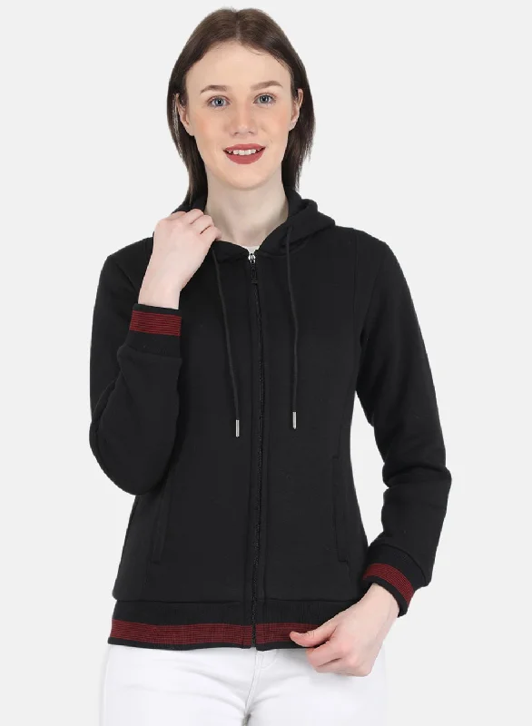 Women Black Solid SweatshirtEverything Must Go!