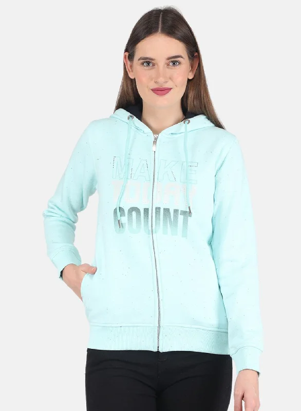 Women Blue Printed SweatshirtUnmissable Offers Await!