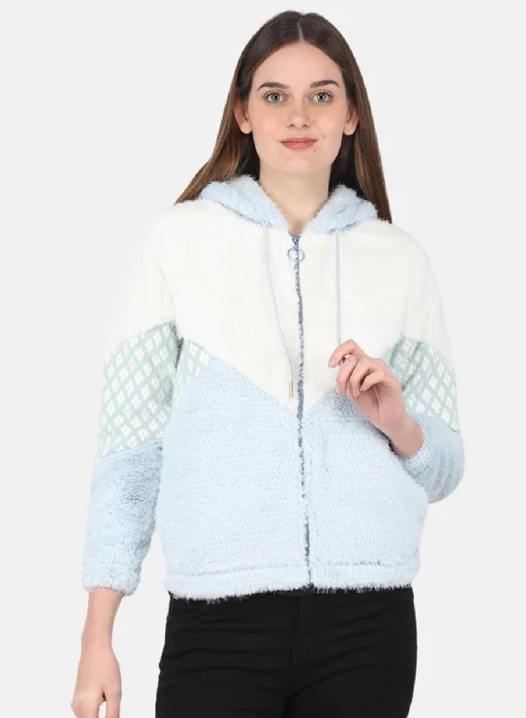 Women Blue Printed SweatshirtHuge Savings – Act Now!