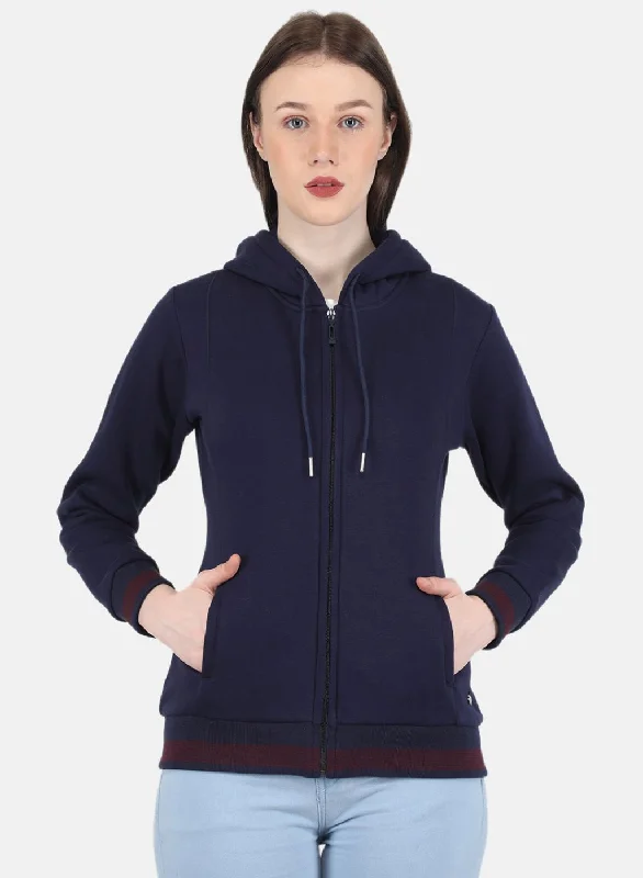 Women Blue Solid SweatshirtSave Like Never Before!