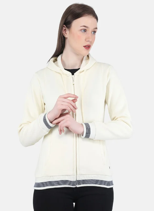 Women Cream Solid SweatshirtDon’t Wait – Shop Today!