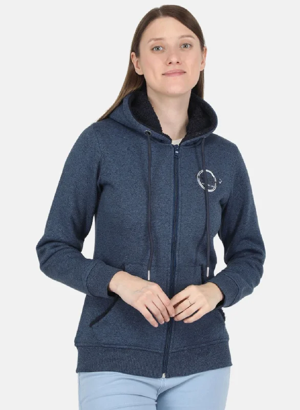 Women NAvy Blue Jaquard SweatshirtStock Up and Save!