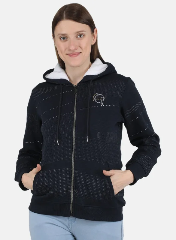 Women NAvy Blue Printed SweatshirtBuy More, Save More!