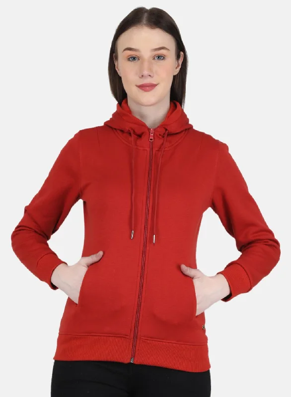 Women Orange Solid SweatshirtUnbeatable Prices!