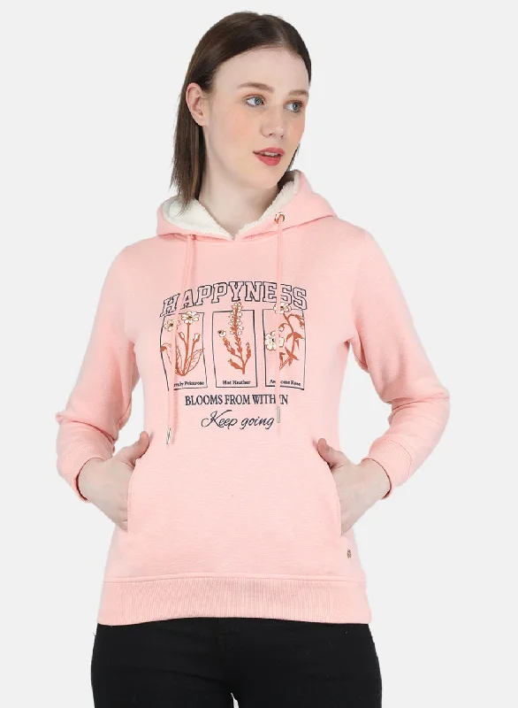 Women Peach Printed SweatshirtYour Chance to Save is Now!