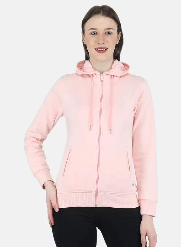 Women Pink Solid SweatshirtMassive Price Cuts!