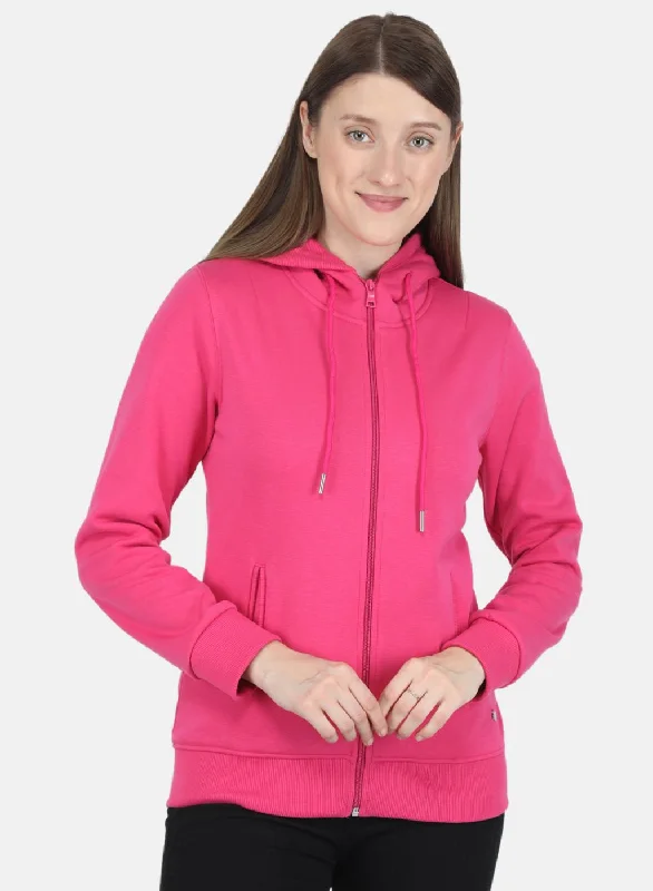 Women Pink Solid SweatshirtGet It Before It’s Gone!