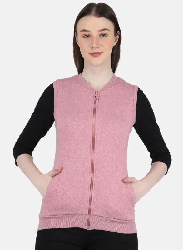 Women Pink Solid SweatshirtSpecial Discounts Inside!