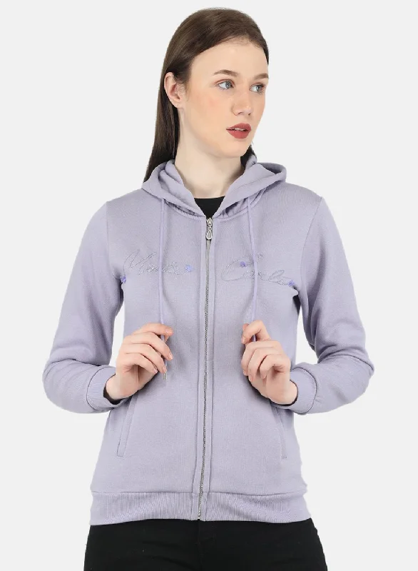 Women Purple Embroidered SweatshirtIncredible Savings Inside!