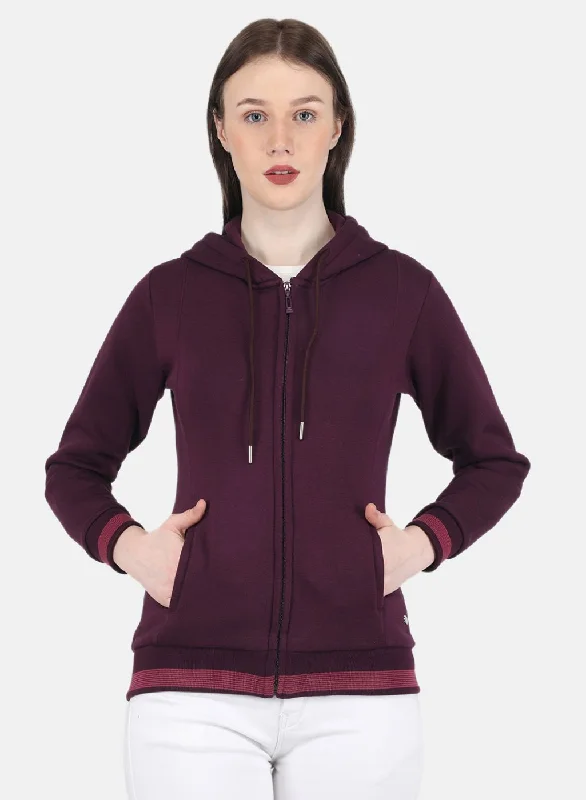 Women Purple Solid SweatshirtBest Price of the Season!
