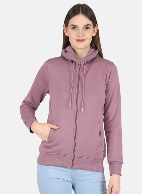 Women Purple Solid SweatshirtLimited-Time Price Drop!