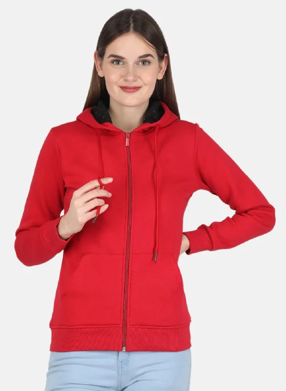 Women Red Solid SweatshirtBigger Savings, Better Shopping!