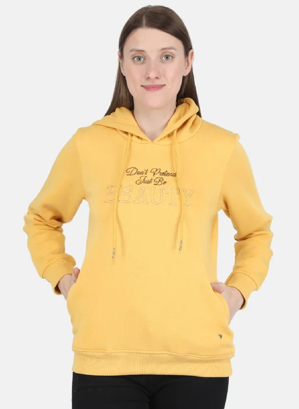 Women Yellow Embroidered SweatshirtYour Shopping Wish, Our Discount Command!