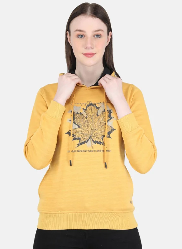 Women Yellow Printed SweatshirtAmazing Prices You Can’t Resist!