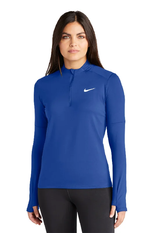 Nike Womens Element Dri-Fit Moisture Wicking 1/4 Zip Sweatshirt - Royal BlueIncredible Savings Inside!