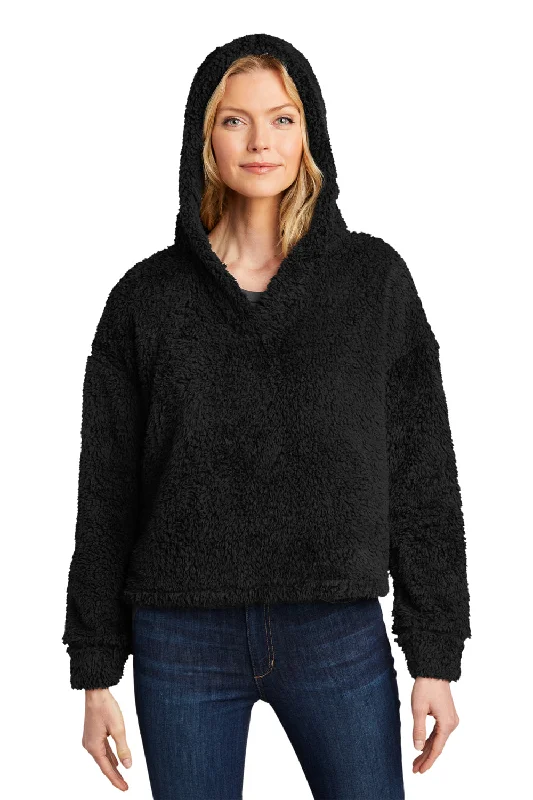 Port Authority Womens Cozy Sherpa Fleece Hooded Sweatshirt Hoodie - BlackShop More, Spend Less!