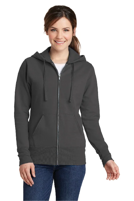 Port & Company Womens Core Pill Resistant Fleece Full Zip Hooded Sweatshirt Hoodie - Charcoal GreyShop the Hottest Deals! Port & Company Womens Core Pill Resistant Fleece Full Zip Hooded Sweatshirt Hoodie - Charcoal GreyShop the Hottest Deals!