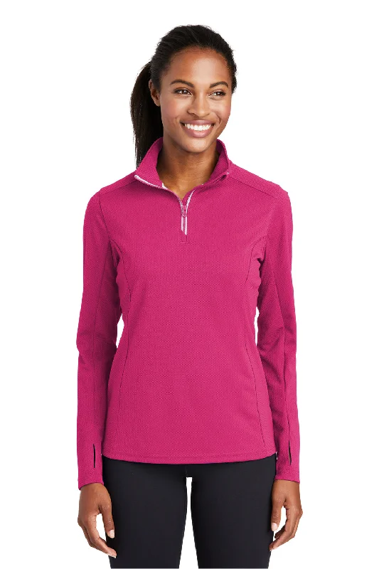 Sport-Tek Womens Sport-Wick Moisture Wicking 1/4 Zip Sweatshirt - Raspberry Pink - CloseoutBest Offers of the Month! Sport-Tek Womens Sport-Wick Moisture Wicking 1/4 Zip Sweatshirt - Raspberry Pink - CloseoutBest Offers of the Month!