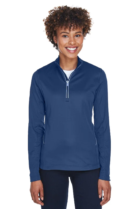 UltraClub Womens Cool & Dry Moisture Wicking 1/4 Zip Sweatshirt - Navy BlueOne Day Only – Huge Savings!
