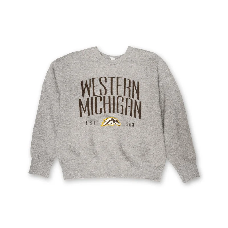Western Michigan Modern Ladies' SweatshirtDon't Miss Out!
