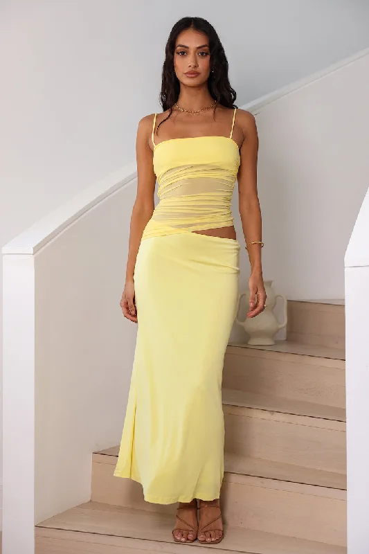Belle Of The Ball Maxi Dress YellowPrice Drop Alert!