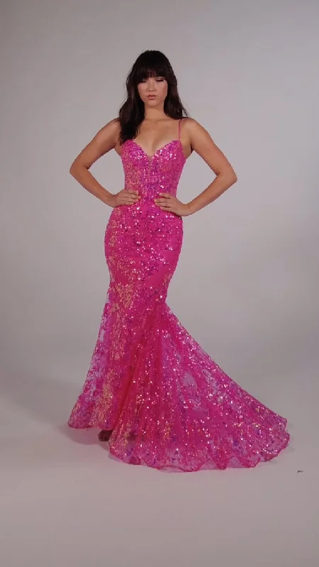 Ellie Wilde Long Sequin Prom Dress EW35013Steals and Deals Await!
