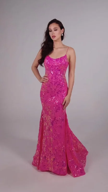 Ellie Wilde Floral Sequin Prom Dress EW35015Flash Deals – Act Quickly!