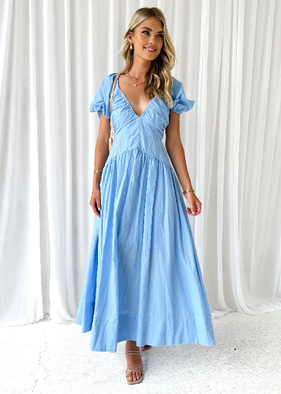 Plaire Maxi Dress - Powder BlueInstant Savings Await!
