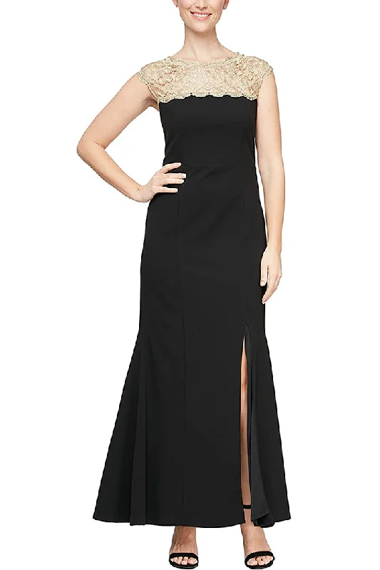 SL Fashions 9137211 Long Formal Fitted Lace DressShop the Hottest Deals!