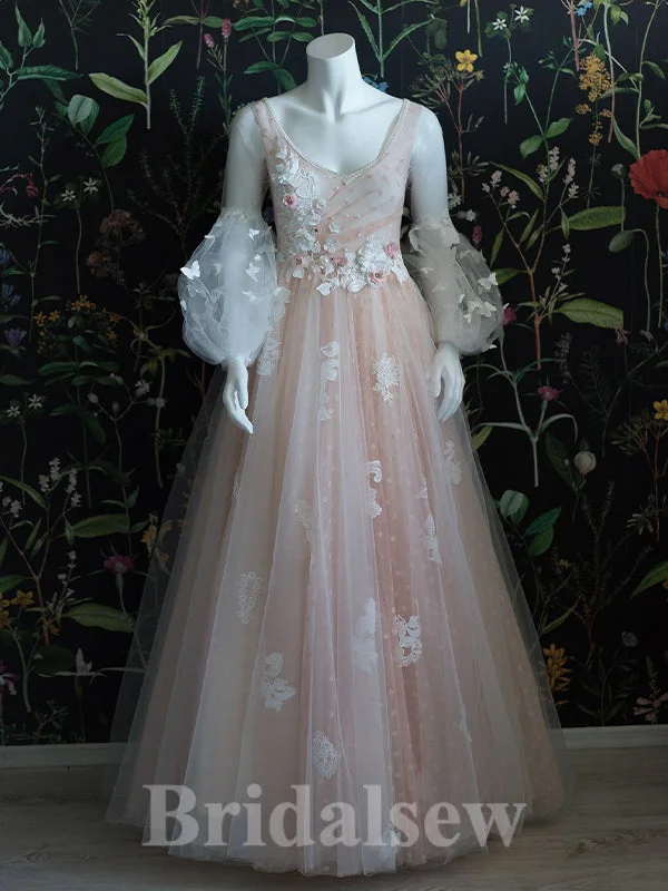 A-line Stylish Puff Sleeves Tulle Princess Long Women Evening Prom Dresses PD823Upgrade for Less! A-line Stylish Puff Sleeves Tulle Princess Long Women Evening Prom Dresses PD823Upgrade for Less!