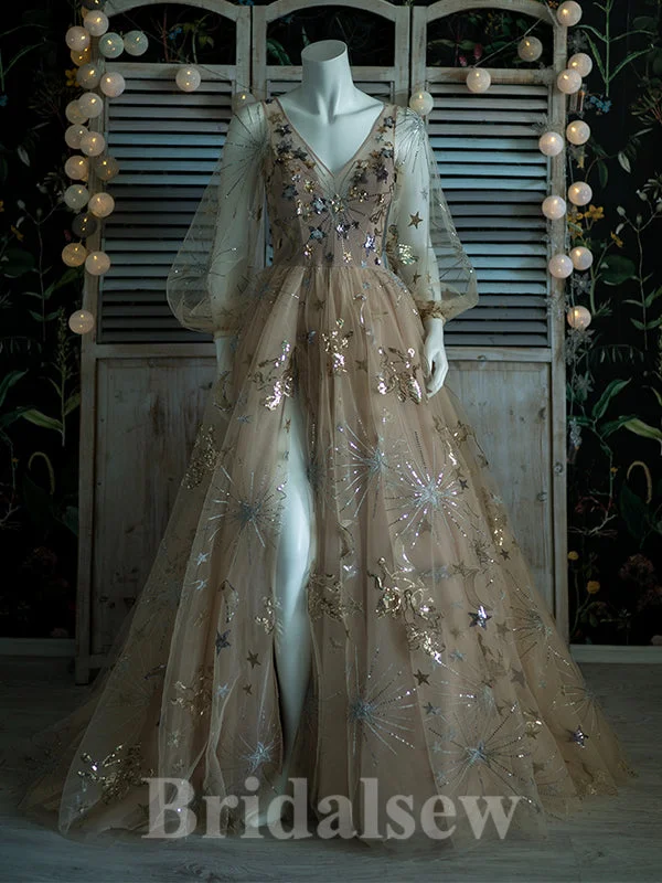 A-line V-Neck Long Sleeves Princess Gorgeous Stunning Long Women Evening Prom Dresses PD822Savings You Can’t Ignore! A-line V-Neck Long Sleeves Princess Gorgeous Stunning Long Women Evening Prom Dresses PD822Savings You Can’t Ignore!
