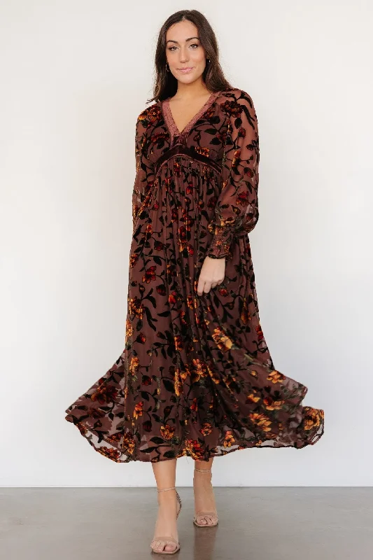 Adele Velvet Dress | Clove + Amber FloralYour Exclusive Offer Awaits!
