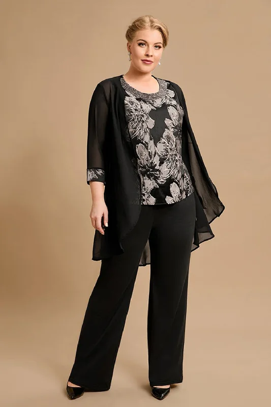 Black Round Neck Mother of the Bride SetsEverything Must Go!