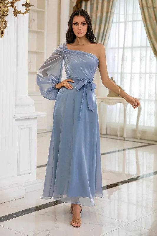 Blue One Shoulder Simple Mother DressExclusive Savings This Week!