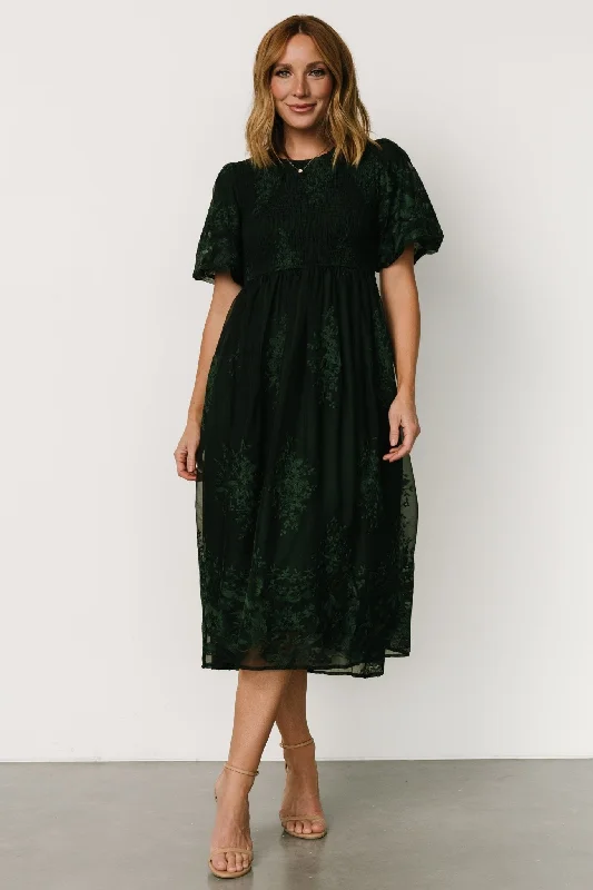Corrine Embroidered Midi Dress | EmeraldCrazy Discounts Inside!