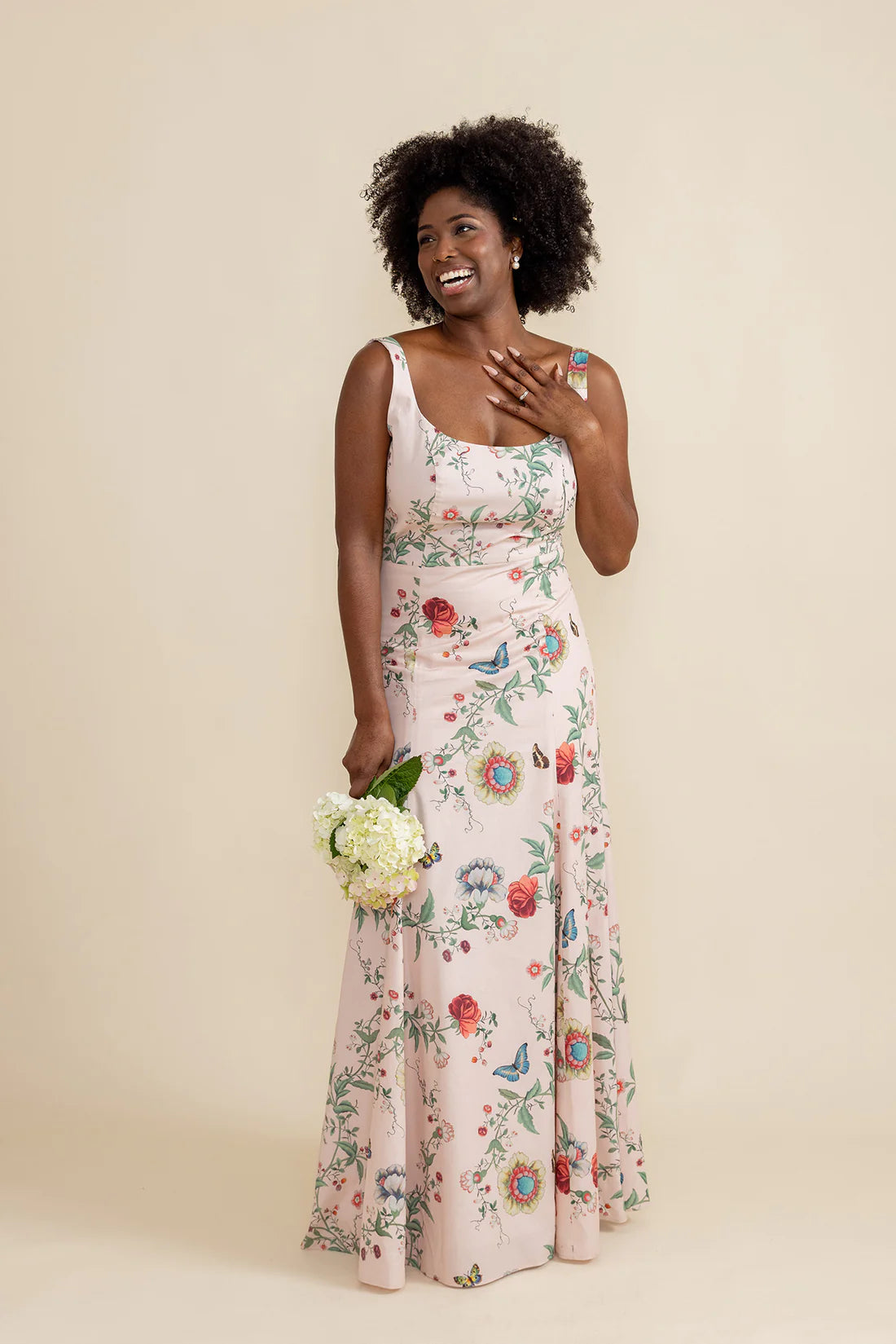 Emily Bodice with Trumpet Skirt in Floral Vine SateenUnmissable Offers Await!