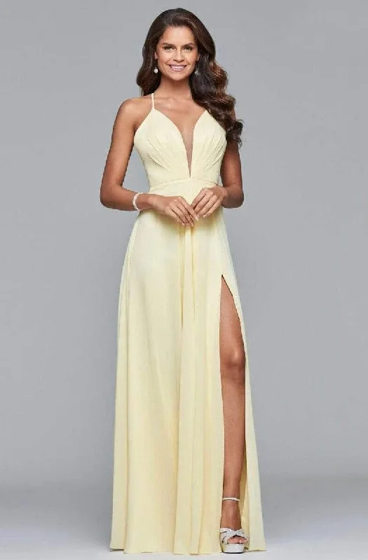 Faviana - 7747 Illusion Plunging Neck Strappy Open Back Chiffon DressShop More, Spend Less! Faviana - 7747 Illusion Plunging Neck Strappy Open Back Chiffon DressShop More, Spend Less!
