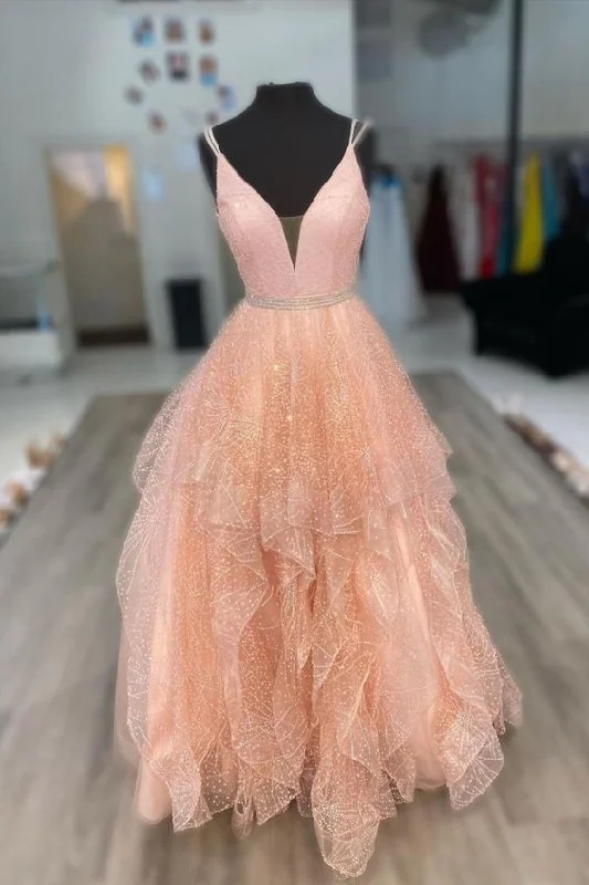 gorgeous illusion v-neck peach prom dress beaded a line long dress cg22231Huge Price Cuts Await! gorgeous illusion v-neck peach prom dress beaded a line long dress cg22231Huge Price Cuts Await!