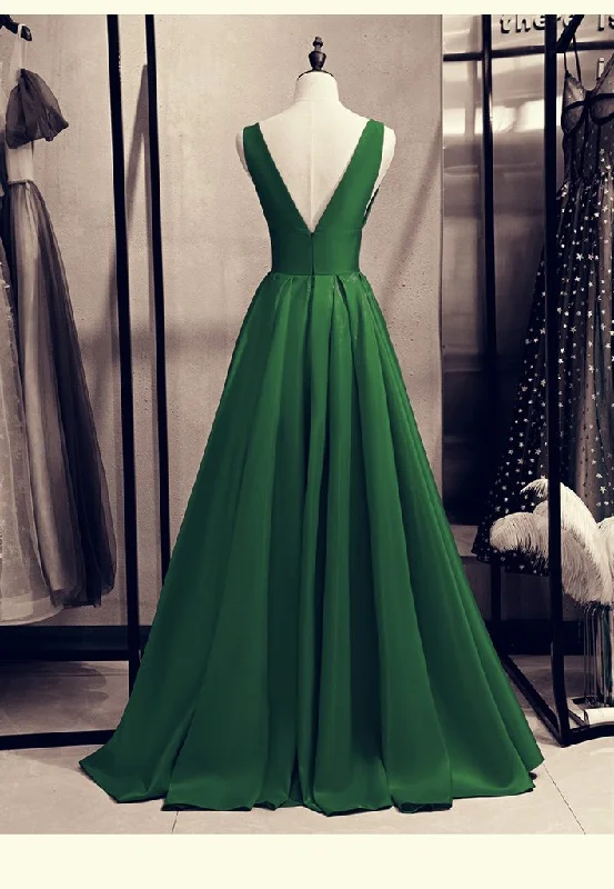 Green Satin V-Neckline Low Back Floor Length Prom Dress Evening Dress, Green Party Dress Formal Dress cg22276Get More, Spend Less – Shop Now! Green Satin V-Neckline Low Back Floor Length Prom Dress Evening Dress, Green Party Dress Formal Dress cg22276Get More, Spend Less – Shop Now!