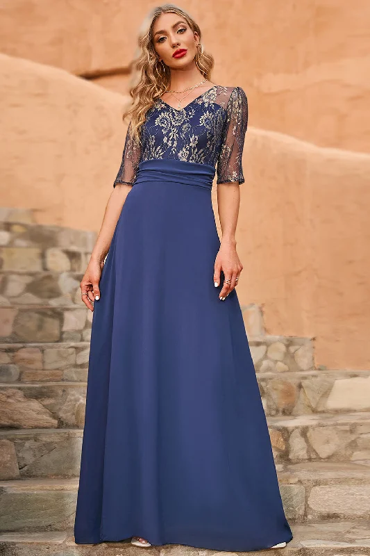 Grey Blue 3/4 Sleeves Mothe Of The Bride DressSale Alert – Get Ready to Shop!