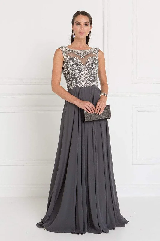 Elizabeth K Jeweled Illusion Bateau Chiffon A-line Gown GL1565The Best Offers Are Here! Elizabeth K Jeweled Illusion Bateau Chiffon A-line Gown GL1565The Best Offers Are Here!