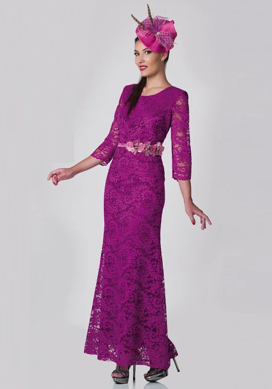 Jomhoy Trebol Lace Skirt & Top UK Size 26, Fuschia PinkIncredible Savings Inside!