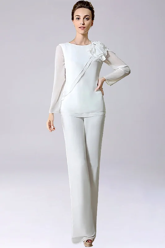 Jumpsuit/Pantsuit Separates Floor-Length Chiffon Mother of the Bride Dress With BowLimited Stock Available! Jumpsuit/Pantsuit Separates Floor-Length Chiffon Mother of the Bride Dress With BowLimited Stock Available!