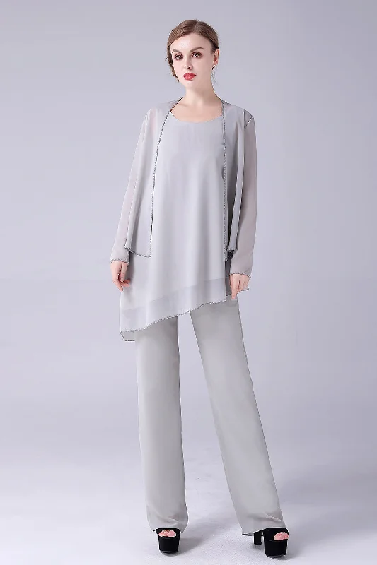 Jumpsuit/Pantsuit Separates Scoop Ankle-Length Chiffon Mother of the Bride DressBuy One, Get One Free! Jumpsuit/Pantsuit Separates Scoop Ankle-Length Chiffon Mother of the Bride DressBuy One, Get One Free!