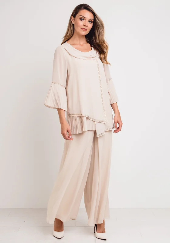 Lizabella Embellished Chiffon Top & Trousers Outfit, GoldLimited-Time Price Drop!