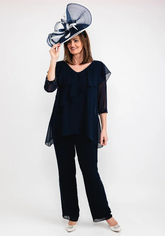 Lizabella Top & Trouser Two Piece, NavyUpgrade for Less!