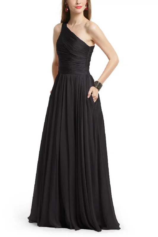 One-shoulder Black Chiffon Prom Dresses WebsitesIncredible Savings Inside!